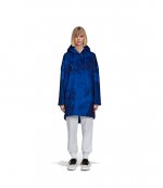 Blue Velvet Space Allover Hoodie Dress
