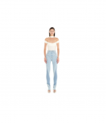 Light Medium Blue Spiral Jeans