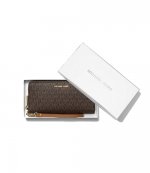 Brown Logo NS Travel Continental Wallet