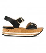 HOGAN H354 SUGHERO+PROFILI+MIC MOD.FIBBIA BLACK PLATFORM