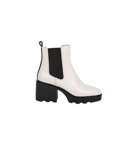 Keisha Light Cream Leather Bootie