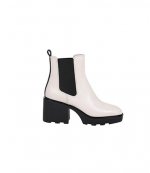 Keisha Light Cream Leather Bootie