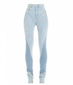 Light Medium Blue Spiral Jeans