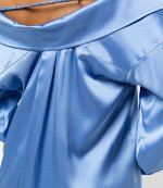 Off The Shoulder Shirt Dress With Scrunchie Strap