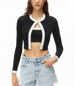 Mid Rise Short W Diamante Logo Bikini Straps