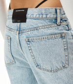 Low Rise Straight Jean Diamante Logo Bikini Straps