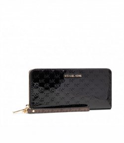 Jet Set Black Leather Wallet