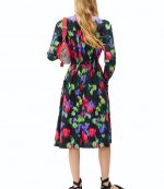 Blurred Flowers Shirt Dress