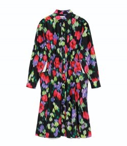 Blurred Flowers Shirt Dress