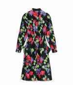 Blurred Flowers Shirt Dress