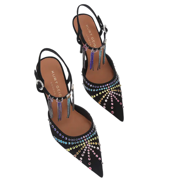 Black Comb Suede Kurt Crystal Point