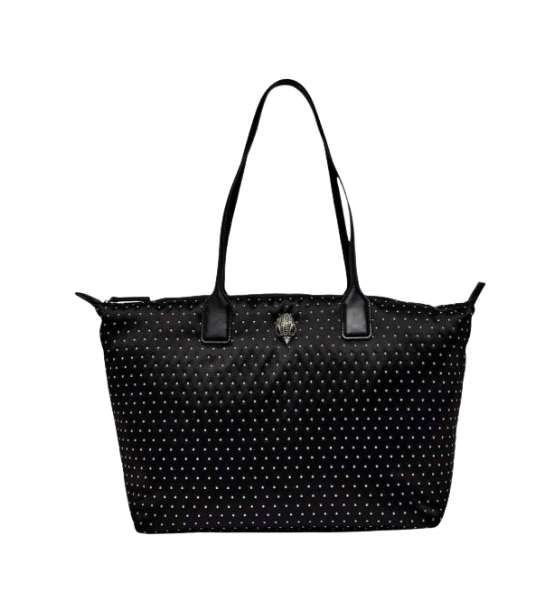 Black Nylon Recycled Shopper Studs