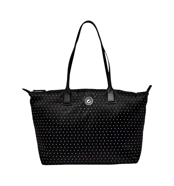 Black Nylon Recycled Shopper Studs