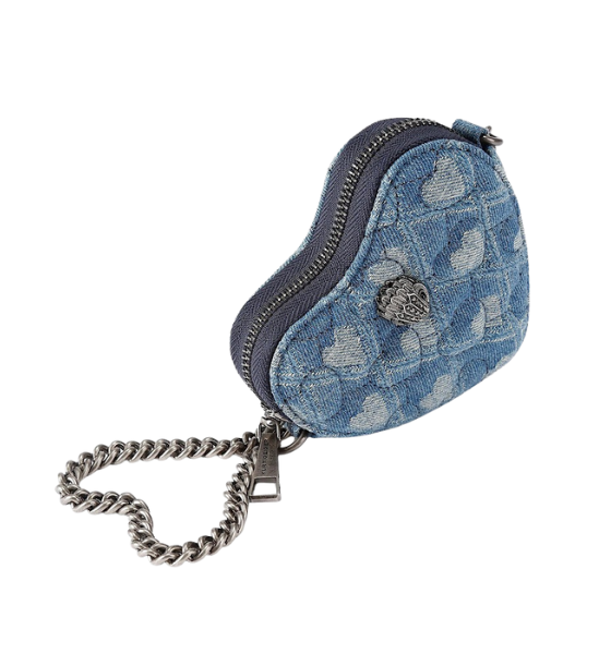 Blue Denim Micro Heart Cross Body