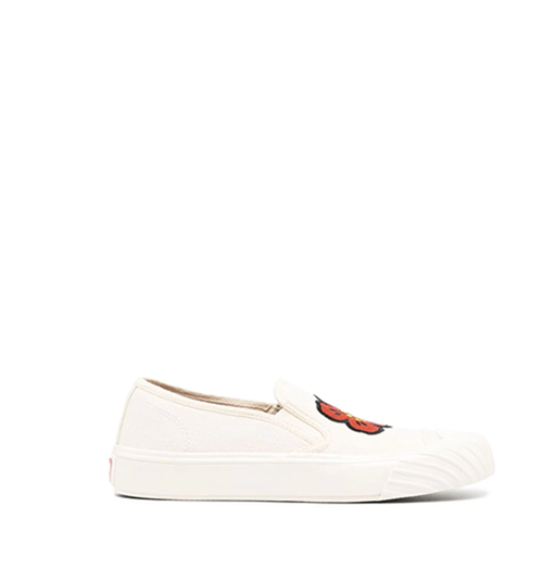 White Cream Kenzo School Slip On Sneakers