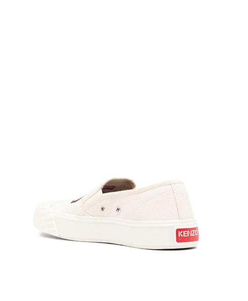White Cream Kenzo School Slip On Sneakers