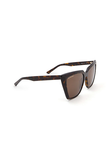 BALENCIAGA EYEWEAR TORTOISESHELL CAT-EYE FRAME SUNGLASSES