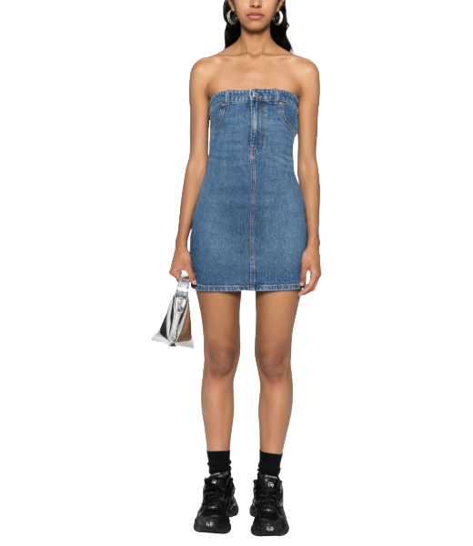 Stretch Denim Tube Dress