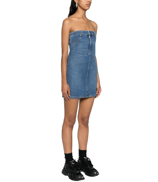 Stretch Denim Tube Dress