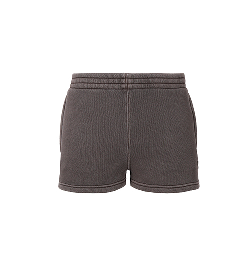 Essential Terry Washed Cola Sweatshorts With Puff Paint Logo