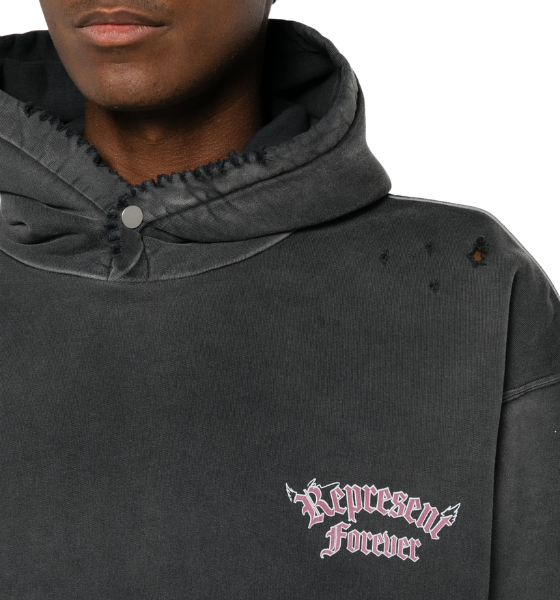 Washed Black Duality Hoodie