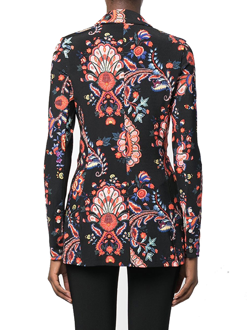 Black Floral Print Jacket