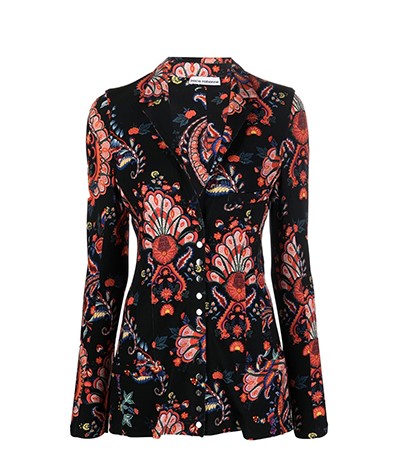 Black Floral Print Jacket