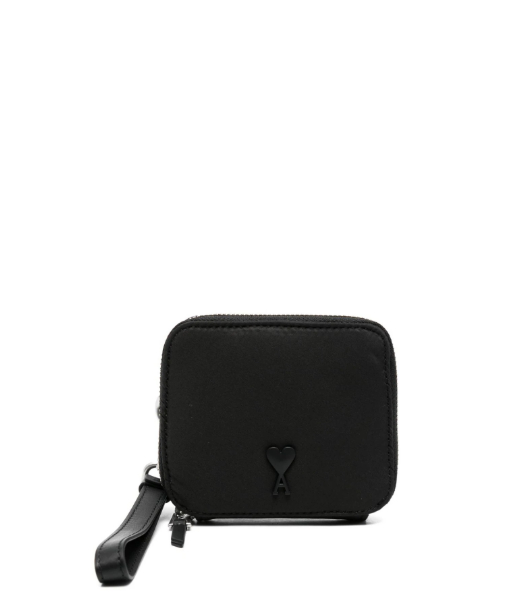 Black Nylom Ami De Coeur Zipped Wallet