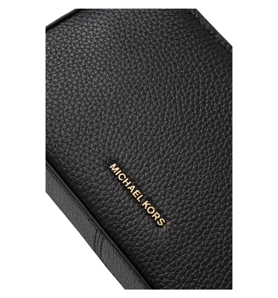 Black Bryant Sm Conv Xbody Pouchette Leather W/ Gold Chain