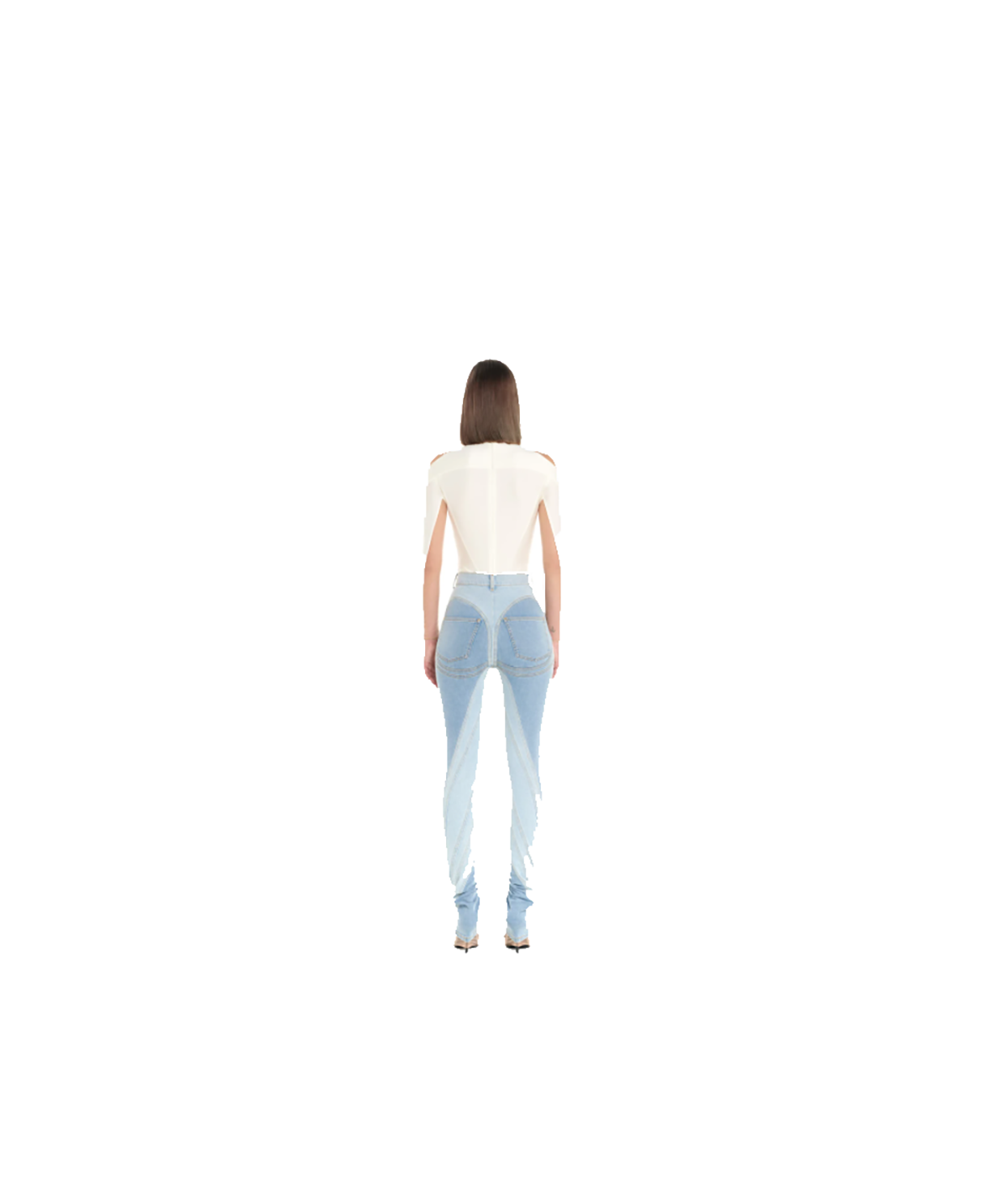 Light Medium Blue Spiral Jeans