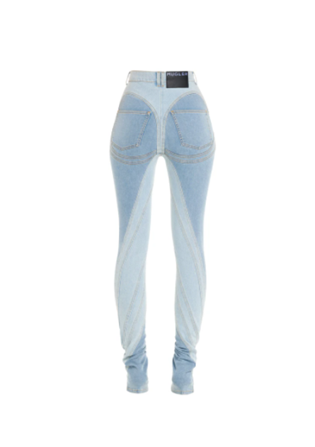 Light Medium Blue Spiral Jeans