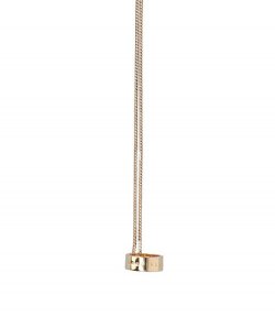 Logo Ring Pendant Necklace Gold
