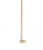 Logo Ring Pendant Necklace Gold