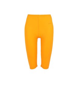 Orange Lycra Fitted Shorts