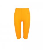 Orange Lycra Fitted Shorts