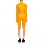 Orange Lycra Fitted Shorts