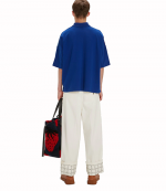 Oversized Printed Polo Shirt