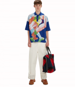 Oversized Printed Polo Shirt