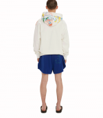 Classic Rugby Print Hoodie Off White