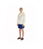 Classic Rugby Print Hoodie Off White
