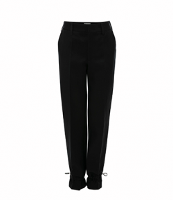 Cuffed Hem Straight Leg Trousers
