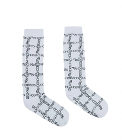 Logo Grid Long Ankle Socks