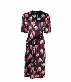 Print Belted T-Shirt Dress