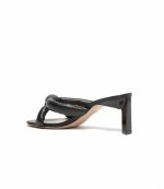 Black Leather Mules