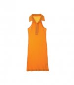 Ribbed Polo Apricot Tank Dress