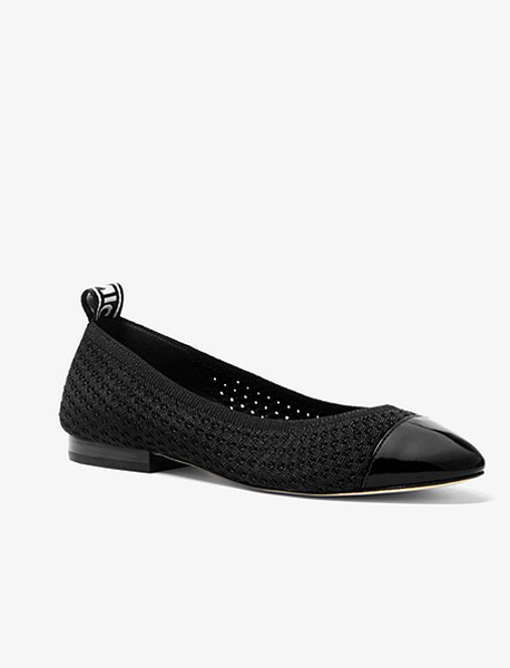 MICHAEL MICHAEL KORS VICKY BALLET BLACK KNIT BALLARINA