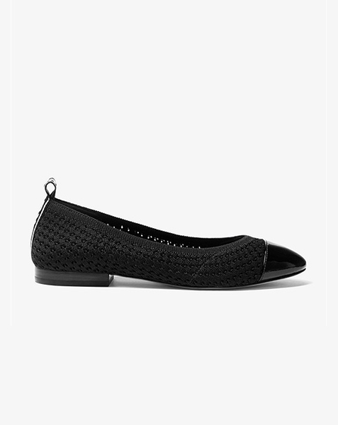 MICHAEL MICHAEL KORS VICKY BALLET BLACK KNIT BALLARINA