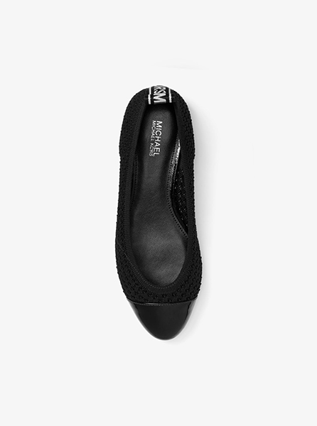 MICHAEL MICHAEL KORS VICKY BALLET BLACK KNIT BALLARINA
