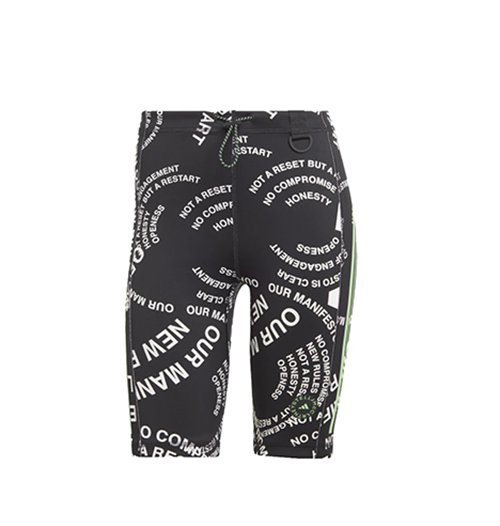 Adidas By Stella McCartney White Black Green Scuba Shorts