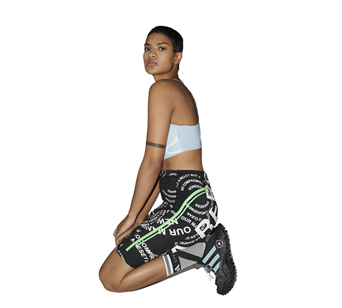 Adidas By Stella McCartney White Black Green Scuba Shorts